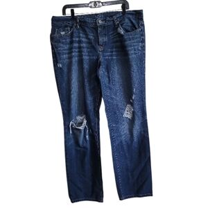 LOFT Women's Boyfriend Jeans - Dark Blue